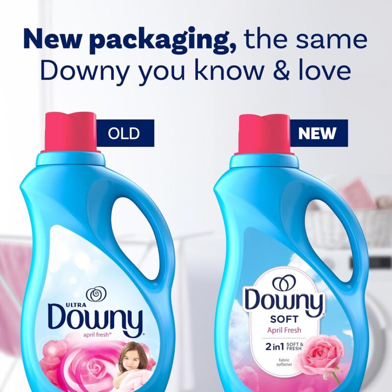 Downy Fabric Softener Liquid, April Fresh Scent, 111 fl oz, 150 Loads : Health & Household