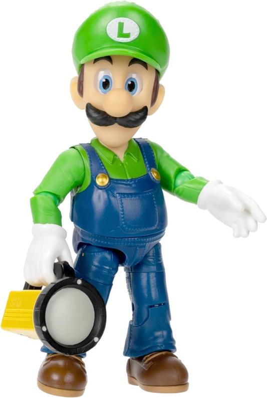 THE SUPER MARIO BROS. MOVIE - 5 Inch Action Figures Series 1 – Luigi Figure with Flashlight Accessory : Toys & Games