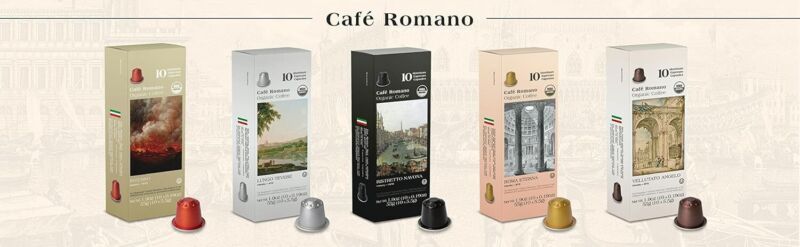 Organic USDA Café Romano Coffee Aluminum Espresso Pods For Nespresso Original Machine 100 Pack Italian Espresso Coffee (Variety pack) : Grocery & Gourmet Food