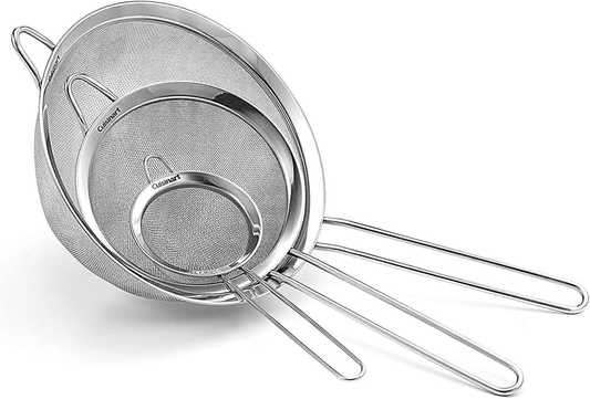Cuisinart Mesh Strainers, 3 Count (Pack of 1) Set, CTG-00-3MS Silver: Home & Kitchen