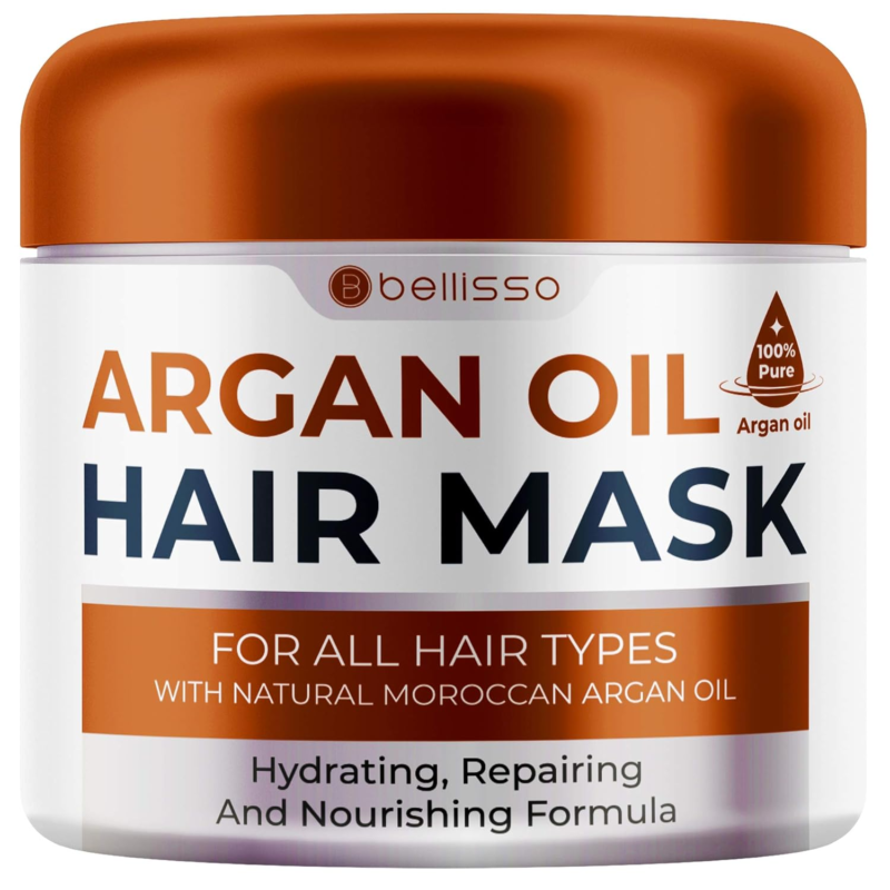 Moroccan Argan Oil Mask - Deep Conditioning Moisturizer for Dry, Extremely Damaged Hair - Hydrating Repair Treatment for Split Ends - With Collagen and Keratin for Curly, Frizzy and Color Treated Hair : Beauty & Personal Care