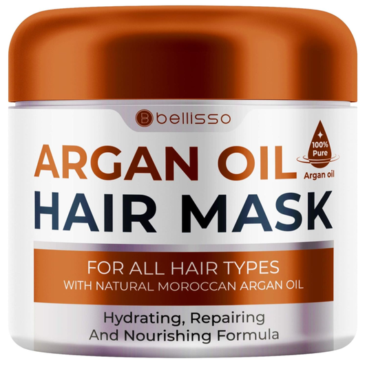 Moroccan Argan Oil Mask - Deep Conditioning Moisturizer for Dry, Extremely Damaged Hair - Hydrating Repair Treatment for Split Ends - With Collagen and Keratin for Curly, Frizzy and Color Treated Hair : Beauty & Personal Care