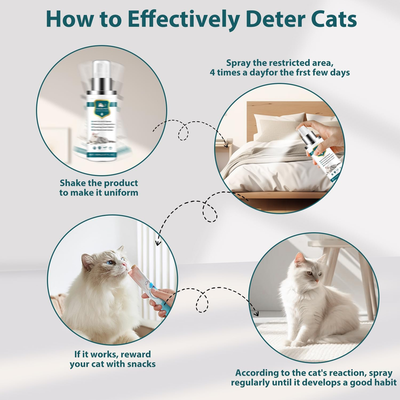Acctndok Enhanced Cat Deterrent Spray, Natural Safe Cat Repellent Indoor and Outdoor, Effective Cat Scratch Deterrent Training Aid for Furniture, Sofas, Rugs, Curtain Protection (Citrus) : Pet Supplies