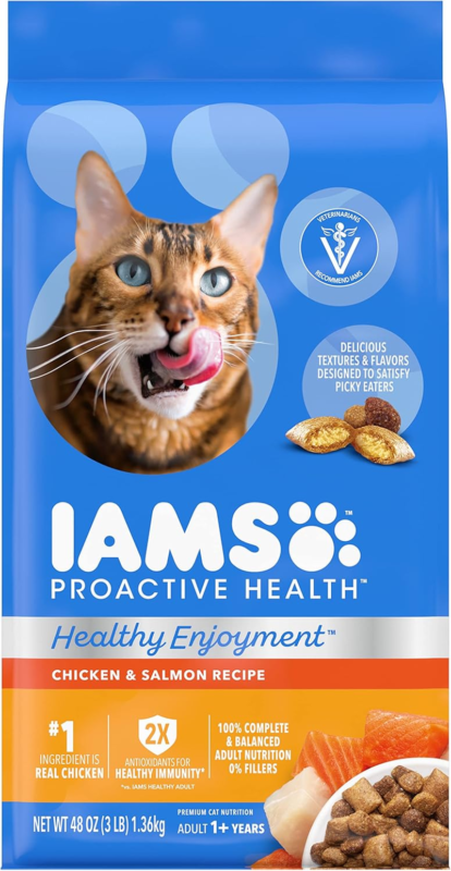 Iams Healthy Enjoyment Dry Cat Food Chicken & Salmon Recipe, 3 lb. Bag