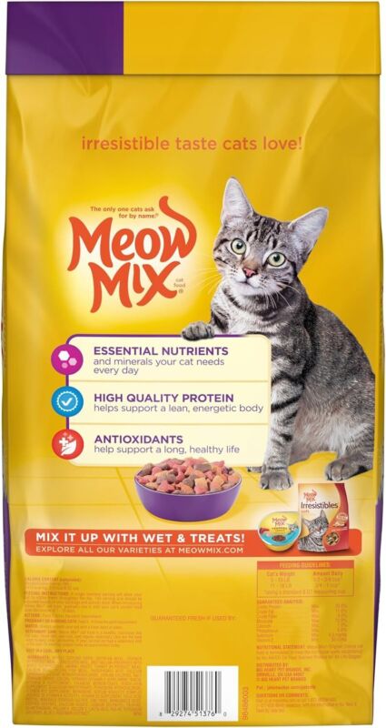 Meow Mix Original Choice Dry Cat Food, 6.3 Pound Bag : Dry Pet Food : Pet Supplies