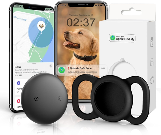 GPS Tracker for Dogs & Cats Apple Find My No Fee Anti-Lost Pet Finder Tag