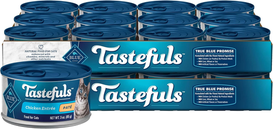 Blue Buffalo Tastefuls Natural Tender Morsels Wet Cat Food, Chicken Entrée 5.5-oz cans (Pack of 24)