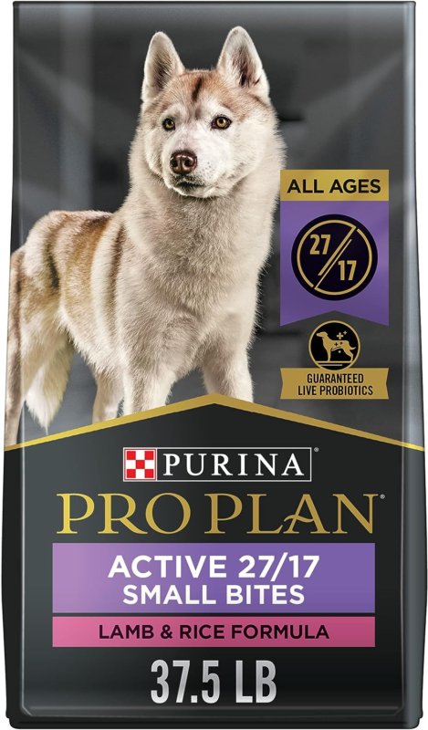 Purina Pro Plan High Protein, Small Bites Dog Food, SPORT 27/17 Lamb & Rice Formula - 37.5 lb. Bag : Pet Supplies