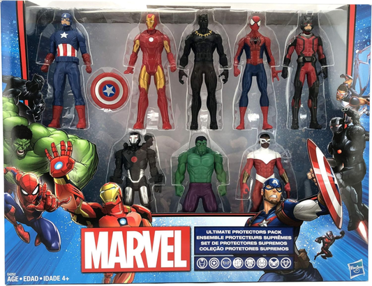 Marvel Avengers Action Figures - Iron Man, Hulk, Black Panther, Captain America, Spider Man, Ant Man, War Machine & Falcon! (8) : Toys & Games