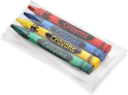 CrayonKing 150 Sets of 4-Packs (600 Bulk Crayons) – Non-Toxic, Individually Wrapped, Perfect for Parties, Restaurants, Classrooms & More : Toys & Games