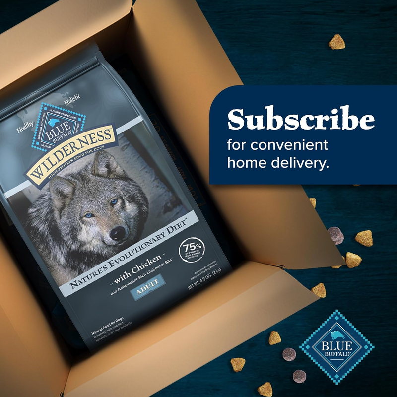 Blue Buffalo Wilderness Adult High-Protein Dry Dog Food Wholesome Grains Natural Ingredients : Pet Supplies